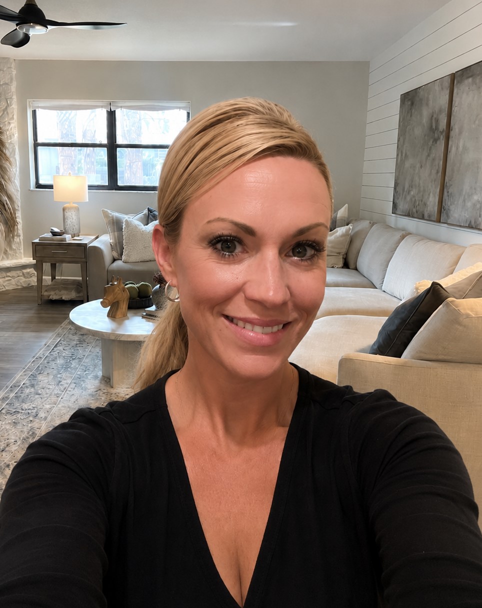 Customer selfie before wig try-on preview